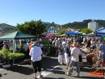 backpackers, Central Nelson, Nelson Saturday market