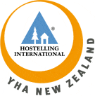 Logo of YHA Nelson backpackers hostel network NZ